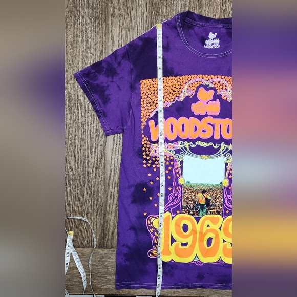 🤘Falling Stars The Philcos Women's Woodstock 1969 T-Shirt Size Small🤘 - Picture 4 of 7